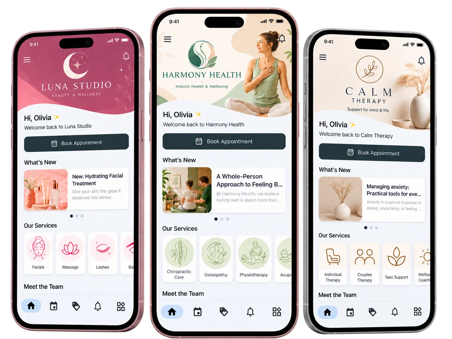 A customisable Resvera business profile with booking, rewards and customer updates